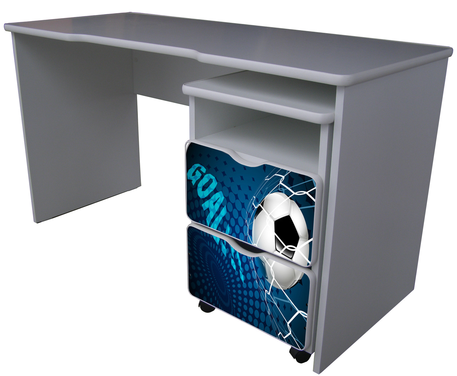 Becks písací stolík + kontajner Futbal modrý